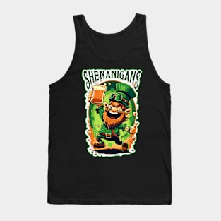 Shenanigans Funny St Patricks Day Leprechaun by gnarly Tank Top